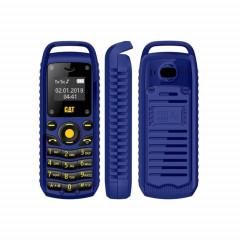 Mini téléphone portable B25 Mini, Casque de numérotation mains libres Bluetooth, musique MP3, double SIM, réseau: 2G (bleu)