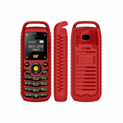 Mini téléphone portable B25 Mini, Casque de numérotation mains libres Bluetooth, musique MP3, double SIM, réseau: 2G (rouge)
