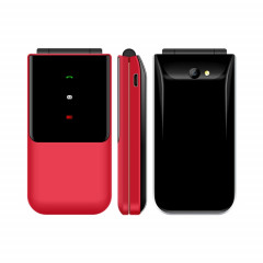 Uniwa F2720 Flip téléphone, 1,77 pouce, SC6531E, support Bluetooth, FM, GSM, Dual SIM (rouge)