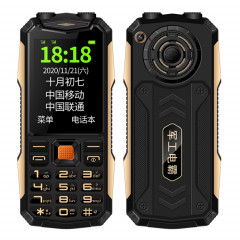 Téléphone aîné K1 Triple Proofing, Étanche étanche à l'épreuve des chocs, batterie de 4800mAh, 2,4 pouces, 21 touches, Bluetooth, lampe de poche LED, FM, SOS, double sim, réseau: 2G (noir)