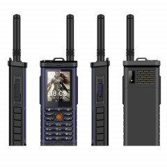 S-G8800 Téléphone pour personnes âgées à triple vérification, Étanche, antichoc, antipoussière, batterie 2400 mAh, 2,2 pouces, 21 touches, lampe de poche LED, FM, Quad SIM, avec antenne (bleu)