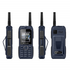 Téléphone aîné S555 à l'épreuve triple, Batterie imperméable à l'épreuve des amortisseurs, une batterie de 2400mAh, 2.2. pouces, 21 touches, lampe de poche LED, FM, quad sim, avec antenne (bleu)