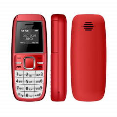 Mini BM200 Mobile Phone, 0,66 pouce, MT6261D, 21 touches, Bluetooth, musique mp3, double sim, réseau: 2G (rouge)