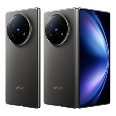 Vivo X Fold5, 12 Go + 512 Go, 8,03 pouces + 6,53 pouces, Android 15, OriginOS 5, Snapdragon 8 Gen 3 Octa Core, OTG, NFC, réseau 5G (gris)