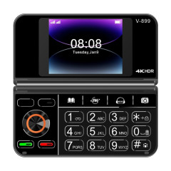 SOYES V-899, 32 Mo + 64 Mo, écran 2,4 pouces + 2,8 pouces, processeur MTK6261D, BT 3.0, réseau : 2G, double SIM (noir)