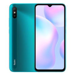 Xiaomi Redmi 9A, 4 Go + 64 Go, Batterie 5000 mAh, identification faciale, 6,53 pouces MIUI 12 MTK Helio G25 Octa Core jusqu'à 2,0 GHz, réseau : 4G, double SIM, prise en charge de Google Play (Green Lake)