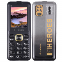 Téléphone pour personnes âgées W23, 2,2 pouces, batterie 800 mAh, 21 touches, prise en charge Bluetooth, FM, MP3, GSM, Triple SIM (noir)