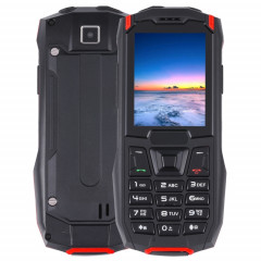 Téléphone robuste Rugtel R2C, IP68 étanche à la poussière antichoc, 2,4 pouces, MTK6261D, batterie 2500 mAh, SOS, FM, double SIM (rouge)