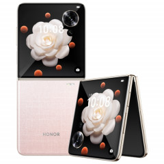 Honor Magic V Flip, 12 Go + 256 Go, écran 6,8 pouces + 4,0 pouces MagicOS 8.0 Snapdragon 8+ Gen 1 Octa Core, réseau : 5G, NFC, OTG (rose)