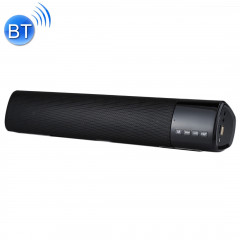 B28S Nouveau Haut-parleur stéréo Bluetooth V3.0 + EDR avec écran LCD, microphone intégré, prise en charge des appels mains libres et carte TF & AUX IN, distance Bluetooth: 10 m (noir)