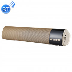 B28S Nouveau Haut-parleur stéréo Bluetooth V3.0 + EDR avec écran LCD, microphone intégré, prise en charge des appels mains libres et carte TF & AUX IN, distance Bluetooth: 10 m (or)