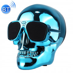 Lunettes de soleil Bluetooth Skull Haut-parleur stéréo pour iPhone, Samsung, HTC, Sony et autres Smartphones (Bleu)