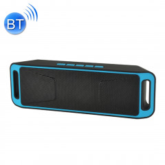 SC208 Multifonctionnel Lecteur de musique de lecture Bluetooth Haut-parleur, prise en charge mains libres et carte TF et U-disque et fonction audio et FM AUX (bleu)