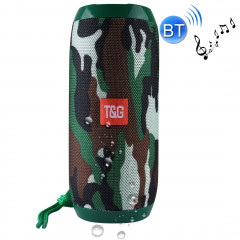T & G TG117 Haut-parleur stéréo sans fil Bluetooth V4.2 portable avec corde, avec microphone intégré, prise en charge des appels mains libres et carte TF & AUX IN & FM, Bluetooth Distance: 10 m (vert)