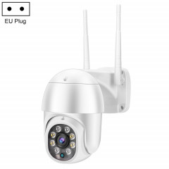 QX43-2 1080P 2.0mp 2,0mp Lentille IP66 Imperméable PTZ PTZ rotative WiFi Caméra, Support Infrarouge Night Vision et Deux-Bidouins Interphone et Détection de mouvement et 128 Go de carte TF, Bouchon EU