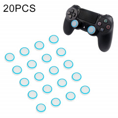 Housse de protection en silicone lumineux 20 pièces pour manette de jeu PS4 / PS3 / PS2 / XBOX360 / XBOXONE / WIIU (bleu)