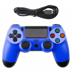 Manette de jeu de manette de jeu filaire à bouton flocon de neige pour PS4 (bleu)