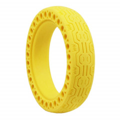 8,5 pouces Scooter électrique résistant à l'usure pneu motif décoratif absorbant les chocs pneu solide en nid d'abeille, adapté pour Xiaomi Mijia M365 (jaune)