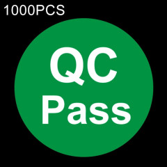 Autocollant de passe de QC de forme ronde de 1000 pièces étiquette de passage de QC (vert)
