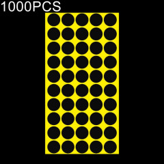 Étiquette de marque d'autocollant de marque colorée auto-adhésive de forme ronde de 1000 pièces (noir)