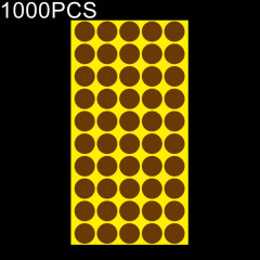 Étiquette de marque d'autocollant de marque colorée auto-adhésive de forme ronde de 1000 PCS (café)