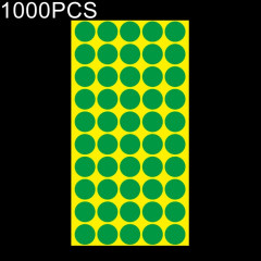 Étiquette de marque d'autocollant de marque colorée auto-adhésive de forme ronde de 1000 PCS (vert)
