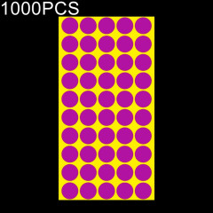 Étiquette de marque d'autocollant de marque colorée auto-adhésive de forme ronde de 1000 PCS (violet)