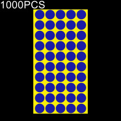 Étiquette de marque d'autocollant de marque colorée auto-adhésive de forme ronde 1000 PCS (bleu saphir)