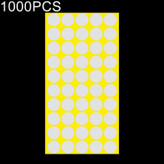 Étiquette de marque d'autocollant de marque colorée auto-adhésive de forme ronde de 1000 PCS (blanc)