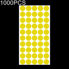 Étiquette de marque d'autocollant de marque colorée auto-adhésive de forme ronde de 1000 PCS (jaune)