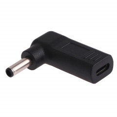 Connecteur adaptateur coudé USB-C / Type-C femelle à fiche mâle 4,5 x 3,0 mm (noir)