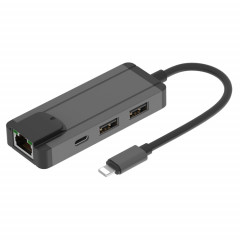 ANTEN 75002 8PIN To RJ45 HUB USB 2.0 Adaptateur (vert foncé)
