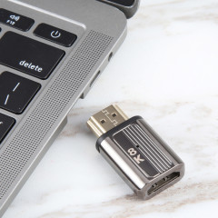Adaptateur HDMI femelle vers DP mâle 8K 60 Hz (Gun Metal)