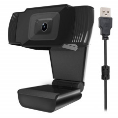 A870 12,0 mégapixels HD 360 degrés WebCam USB 2.0 PC Camera avec microphone pour ordinateur portable Skype PC, longueur de câble: 1,4 m (noir)