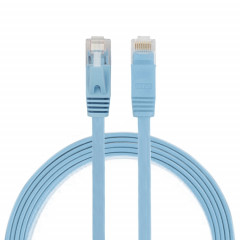 1m CAT6 câble LAN réseau Ethernet ultra-plat, cordon RJ45 (bleu)