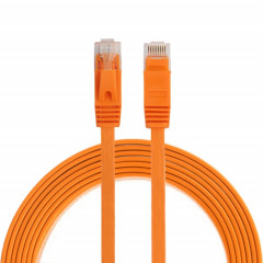 Câble LAN réseau plat Ethernet ultra-mince 2m CAT6, cordon RJ45 (Orange)