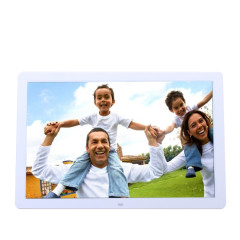 17 pouces support d'affichage conteneur machine de publicité cadre photo numérique soutien sous-titres d'eau (blanc)