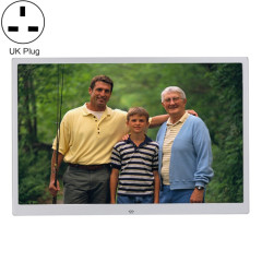 HSD1504 15,4 pouces LED 1280x800 Affichage haute résolution Cadre photo numérique avec support et télécommande, support SD / MMC / MS Port / Port USB, Plug US (Silver)