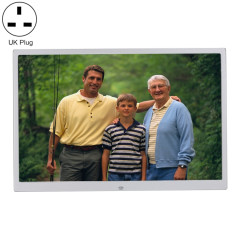 HSD1707 17 pouces LED 1440x900 Affichage haute résolution Cadre photo numérique avec support et télécommande, support SD / MMC / MS Port / Port USB, Plug UK (Silver)