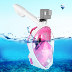 PULUZ 240mm Plier Tube Sports nautiques Équipement de plongée complet Dry Snorkel Masque pour GoPro HERO6 / 5/5 Session / 4 Session / 4/3 + / 3/2/1, Xiaoyi et autres caméras d'action, taille S / M (rose)