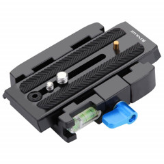 Adaptateur de fixation rapide PULUZ + plaque de fixation rapide pour appareils photo reflex numériques et reflex (noir)