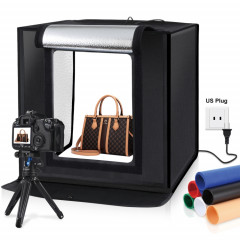 PULUZ 40CM pliable portable 24W 5500K Light blanc Dimmable Éclairage de photos Studio Tehinging Tente Box Kit avec 6 couleurs (noir, orange, blanc, rouge, vert, bleu)