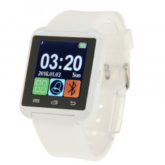 U80 Bluetooth Santé Smart Watch 1.5 pouces écran LCD pour téléphone portable Android, appel téléphonique de soutien / musique / podomètre / moniteur de sommeil / Anti-perdu (blanc)