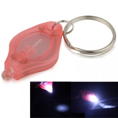 Mini lampe de poche à DEL, lumière blanche, fonction porte-clés, interrupteur marche / arrêt et pressostat (rose)