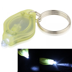 Mini lampe de poche à DEL, lumière blanche, fonction porte-clés, interrupteur marche / arrêt et pressostat (jaune)
