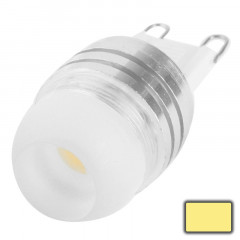 Lumière de brouillard de G9 2W LED, 180LM, lumière blanche chaude de 3000-3500K, DC 12V