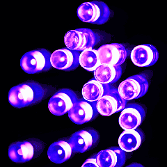 30 LED 2-Mode alimenté par batterie Light String décoration pour la fête de Noël, Longueur: 3m (violet clair)