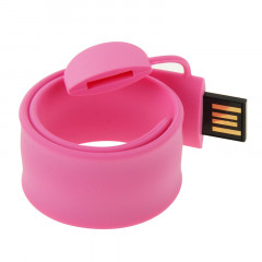 Bracelet en silicone USB Flash Disk avec 4 Go de mémoire (rose)