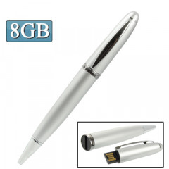 2 en 1 stylo flash USB style stylo, argent (8 Go)