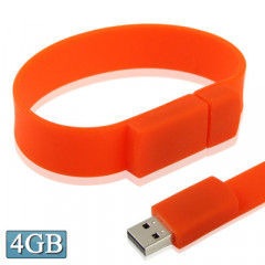 Disque Flash USB 2.0 Bracelets Silicon 4 Go (Rouge)